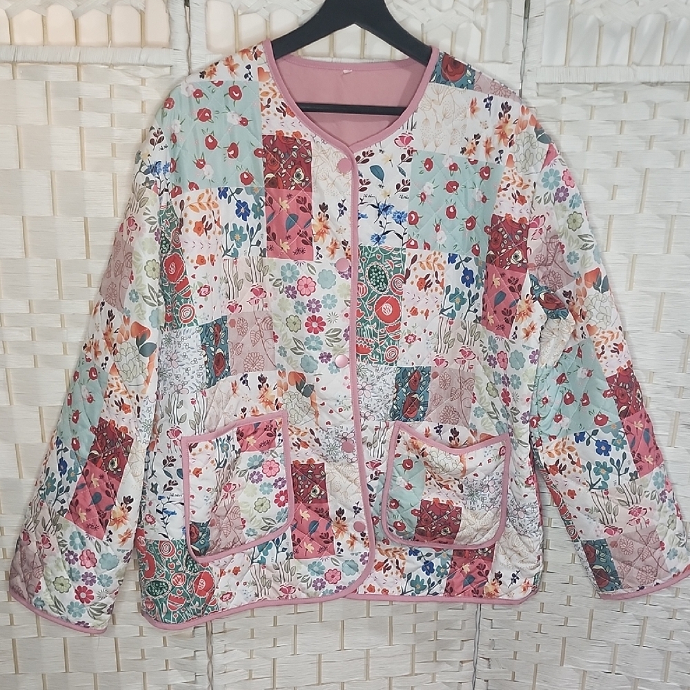 Floral Patchwork Quilted Jacket